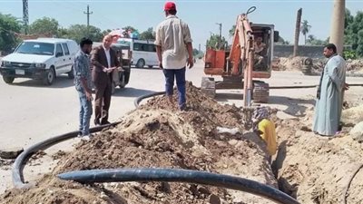 رئيس مدينة أبشواي بالفيوم يتفقد المشروعات الجاري تنفيذها