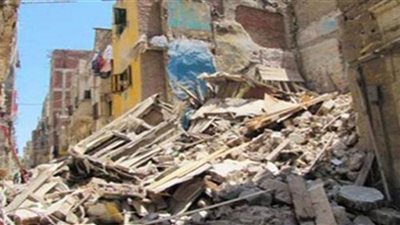 انهيار عقار في الجمرك بالإسكندرية