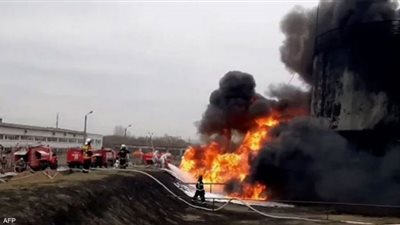 حريق بمستودع للنفط في بيلغورود الروسية بعد هجوم أوكراني