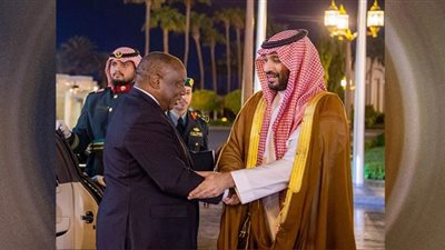 ولي العهد السعودي يستقبل رئيس جنوب أفريقيا