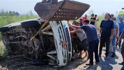 3 قتلى و14 مصاباً فى انقلاب ميكروباص ببنى سويف