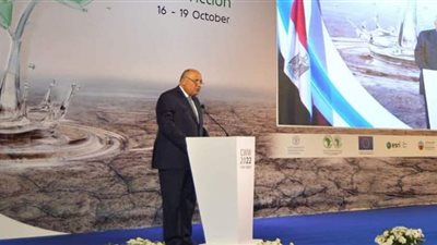 وزير الخارجية: مصر في مقدمة دول الندرة المائية والأكثر جفافًا في العالم