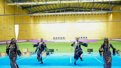 حفل استعراضي مميز في بطولة العالم لرماية المسدس والبندقية