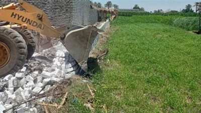 إزالة 92 حالة تعد في أول أيام الموجة الـ 20 لحملات إزالة التعديات ببنى سويف