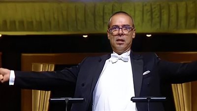 المايسترو نادرعباسي فى حفل جماهيري بقصر عابدين 29 أكتوبر