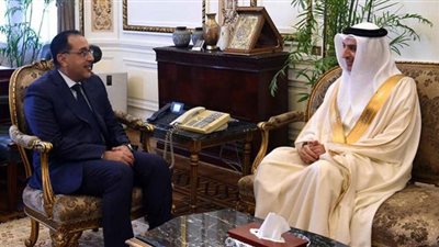 رئيس الوزراء يستقبل سفير مملكة البحرين بالقاهرة