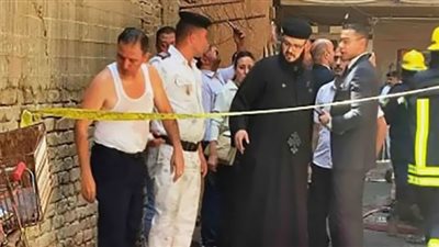 وزير التموين ينعي ضحايا حريق كنيسة المنيرة بإمبابة