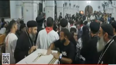 وصول جثامين ضحايا حريق كنيسة أبو سيفين للصلاة عليهم.. بث مباشر