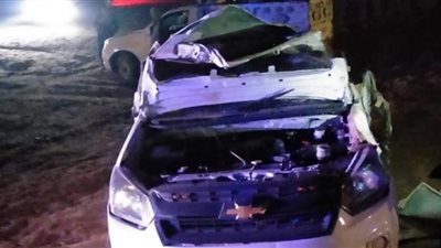 مصرع شخصين وإصابة اثنين آخرين في انقلاب سيارة ربع نقل ببني سويف