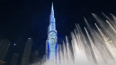 شاهد.. احتفالات برج خليفة في دبي بالعام الجديد