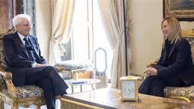 جيورجيا ميلوني تقابل رئيس الجمهورية الإيطالية سيرجيو ماتاريلا .. صور