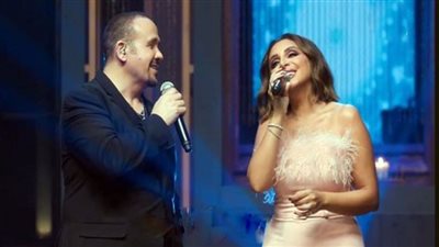 سهرة غنائية بين هشام عباس وأنغام