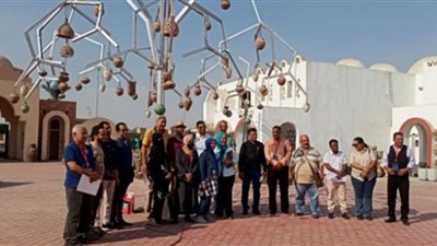 وفد منظمة اليونسكو يزور قرية الفواخير بالفسطاط
