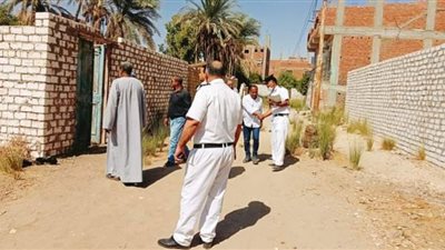 إزالة 11 حالة بناء مخالف بدشنا في قنا