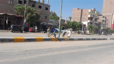 أسيوط: استكمال أعمال التطوير والتجميل ودهان البلدورات بمركز منفلوط