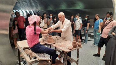 متحف الحضارة ينظم ورشة لصناعة الفخار للأطفال