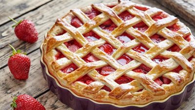 خفيفة ولذيذة| طريقة عمل فطيرة الفراولة