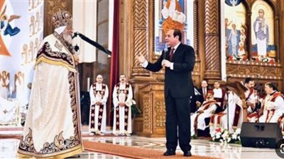 الكنيسة الأرثوذكسية تعلق على زيارة السيسي للكاتدرائية (شاهد)