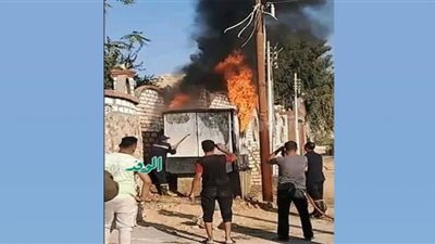 الصور الأولى لحريق دير العذراء مريم في درنكة (شاهد)