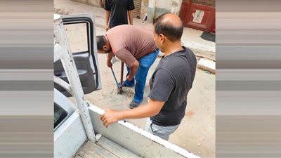 حملة لإزالة الإشغالات من شوارع المنصورة