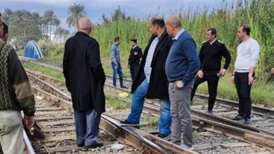 خروج عربة قطار في أبو النمرس عن القضبان