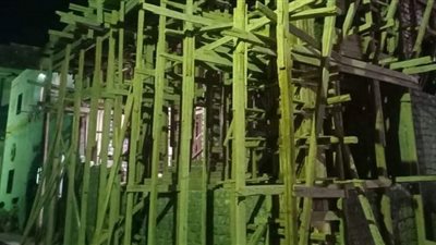 إزالة التعديات ومصادرة معدات ومواد البناء بطامية في الفيوم