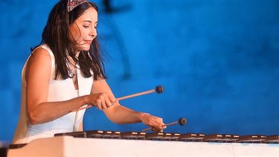 ماريمبا نسمة عبدالعزيز مع عمر خيرت في مهرجان الموسيقى العربية31