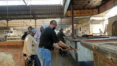 رفع كفاءة سوق الجملة بشربين وتحديد أماكن الباعة الجائلين