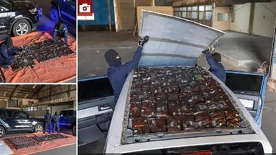 السعودية تحبط عملية تهريب حشيش في سقف سيارة