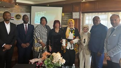 الإحتفال بإنضمام مستشارة البرلمان الكونغولى لاتحاد المستثمرات العرب