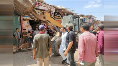 إلزام الباعة الجائلين بالدخول لسوق شربين وإخلاء الشوارع