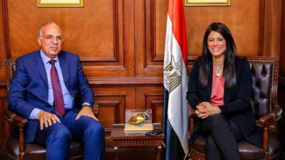 وزيرا الري والتعاون الدولي يناقشان موقف مشروعات الأمنين المائي والغذائي