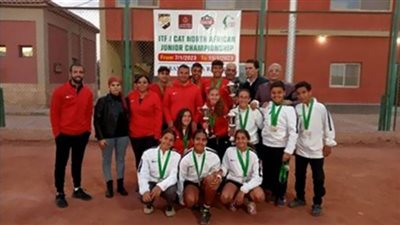 منتخب مصر للناشئين يحقق 13 ميدالية ببطولة شمال أفريقيا للتنس