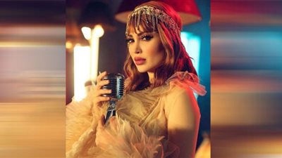 نسرين طافش تتألق بخيوط ذهبية وقفطان أبيض.. صور