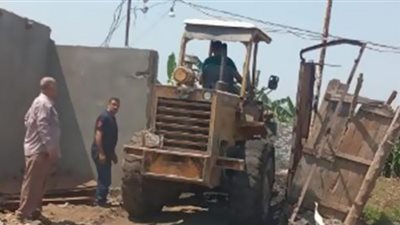 إزالة 75 حالة تعد على الأراضي الزراعية وأملاك الدولة بالشرقية