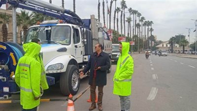 رفع درجة الاستعداد في الجيزة بسبب الأمطار