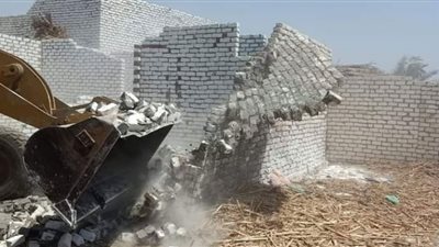 بنى سويف: إزالة 395 حالة تعدي على أملاك الدولة