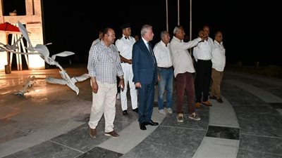 محافظ جنوب سيناء يتابع العمل برفع كفاءة النصب التذكاري ومصر القديمة