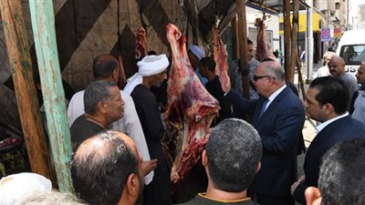 محافظ قنا يُتابع توافر اللحوم الحمراء بمنفذ الأمن الغذائي