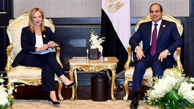 السيسي يستقبل جورجيا ميلوني على هامش COP27