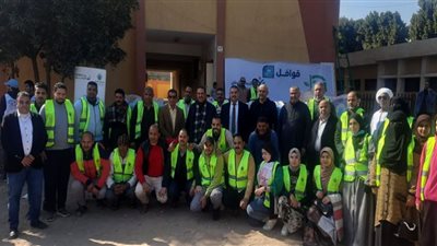 سكرتير مساعد الفيوم يتفقد أعمال القافلة الطبية المجانية بقرية الحامولي