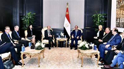 الرئيس السيسي يستقبل المستشار الألماني