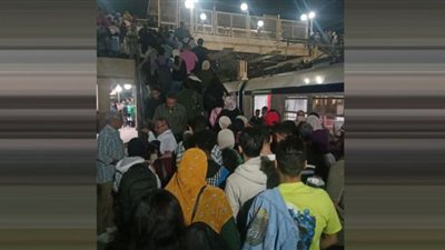 تعطل قطار مترو في محطة المعصرة.. والركاب يلجأون لاتجاه المرج