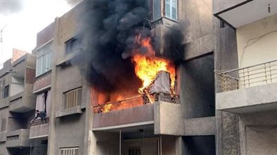 اندلاع حريق داخل شقة سكنية بالدقي