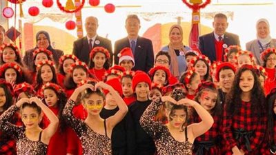 القنصل الصينى يتفقد المدرسة الدولية بالإسكندرية