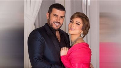 Joy Awards| أصالة نصري وزوجها يتألقان بنفس اللون في الحفل