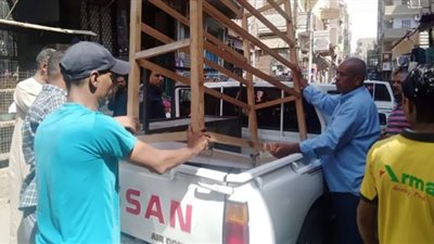 محلية دشنا تشن حملة لرفع الاشغالات بالمدينة