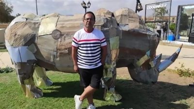 تماثيل لحيوانات مهددة بالانقراض..رسالة للعالم بمؤتمر المناخ (صور)
