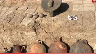 تفاصيل العثور على زمزية مياه وعدس وفول من القرن الثاني الميلادي (فيديو)