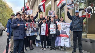 وقفة احتجاجية مصرية فى لندن ترفض التدخل الأجنيى في شئون القضاء.. صور